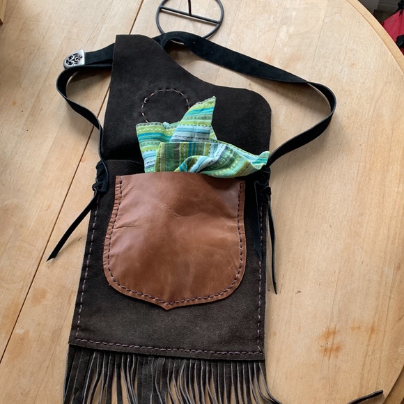 Boho Vintage leather purse with fringe 💃🏻 - Picture 4 of 8